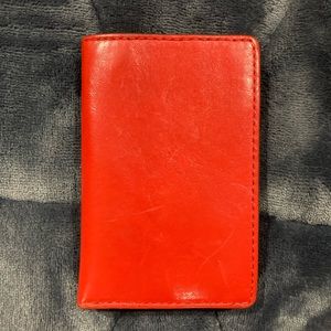Jack Spade slim red leather wallet